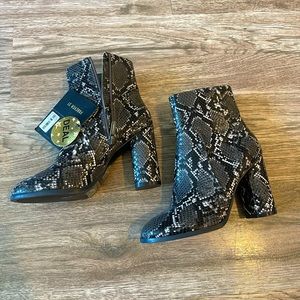 Snakeskin Booties